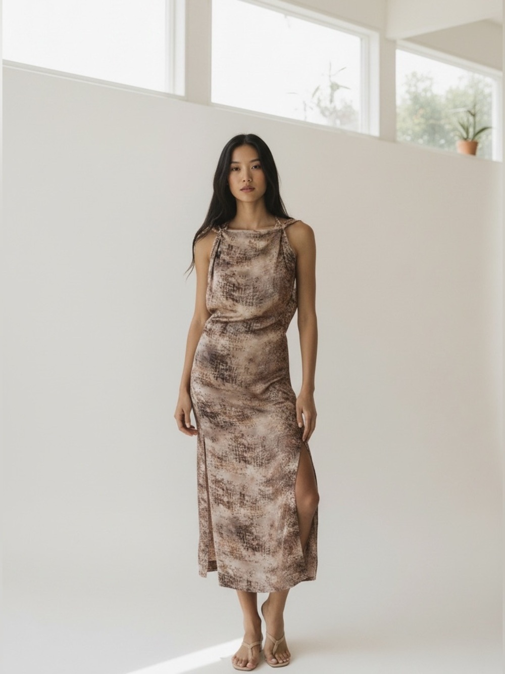 Zara ZW Collection Snake-Print Dress NWT